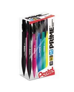 PENAX7PC12M PRIME MECHANICAL PENCIL, 0.7 MM, HB (#2.5), BLACK LEAD, ASSORTED BARREL COLORS, DOZEN