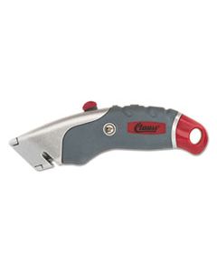 ACM18966 TITANIUM AUTO-RETRACT UTILITY KNIFE, GRAY/RED, 2 3/10" BLADE