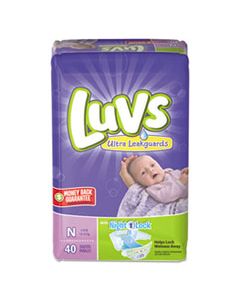 PGC85921CT DIAPERS WITH LEAKGUARD, NEWBORN: 4 LBS TO 10 LBS, 40/PACK, 4 PACKS/CARTON