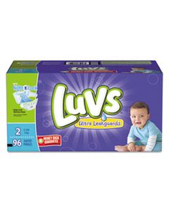 PGC85928CT DIAPERS WITH LEAKGUARD, SIZE 2: 12 LBS TO 18 LBS, 96/CARTON