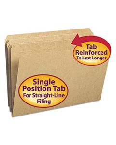 SMD15710 HEAVYWEIGHT KRAFT FILE FOLDERS, STRAIGHT TAB, LEGAL SIZE, 11 PT. KRAFT, 100/BOX