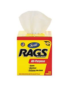 KCC75260 RAGS IN A BOX, POP-UP BOX, 10 X 12, WHITE, 200/BOX