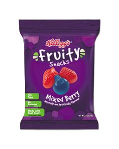 KEB29665 FRUITY SNACKS, MIXED BERRY, 2.5OZ BAG, 48/CARTON