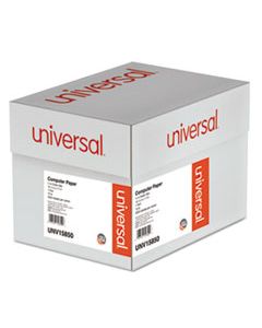 UNV15850 PRINTOUT PAPER, 1-PART, 15LB, 14.88 X 11, WHITE/GREEN BAR, 3, 000/CARTON