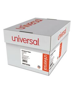 UNV15753 PRINTOUT PAPER, 2-PART, 15LB, 14.88 X 11, WHITE/GREEN BAR, 1, 650/CARTON