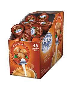 ITD02283 FLAVORED LIQUID NON-DAIRY COFFEE CREAMER, HAZELNUT, 0.4375 OZ CUP, 48/BOX