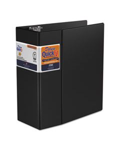 STW29071 QUICKFIT D-RING BINDER, 3 RINGS, 5" CAPACITY, 11 X 8.5, BLACK