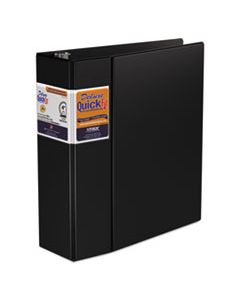 STW29061 QUICKFIT D-RING BINDER, 3 RINGS, 4" CAPACITY, 11 X 8.5, BLACK