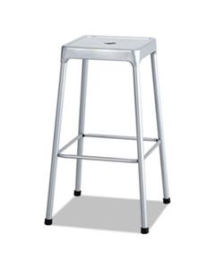 SAF6606SL BAR-HEIGHT STEEL STOOL, 29" SEAT HEIGHT, SUPPORTS UP TO 250 LBS., SILVER SEAT/SILVER BACK, SILVER BASE