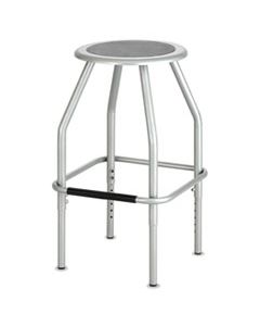 SAF6666SL DIESEL INDUSTRIAL STOOL WITH STATIONARY SEAT, 30" SEAT HEIGHT, SUPPORTS UP TO 250 LBS., SILVER SEAT/SILVER BACK, SILVER BASE