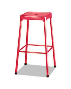 SAF6606RD BAR-HEIGHT STEEL STOOL, 29" SEAT HEIGHT, SUPPORTS UP TO 250 LBS., RED SEAT/RED BACK, RED BASE