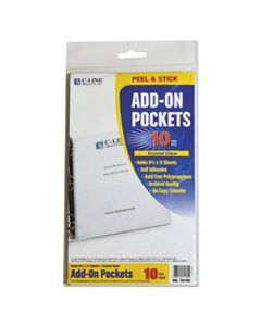 CLI70185 PEEL & STICK ADD-ON FILING POCKETS, 25", 11 X 8 1/2, 10/PACK