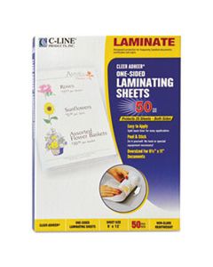 CLI65004 CLEER ADHEER SELF-ADHESIVE LAMINATING FILM, 2 MIL, 9" X 12", NON-GLARE CLEAR, 50/BOX