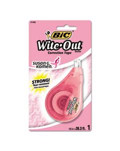 BICWOTAP1SGK WITE-OUT EZ CORRECT CORRECTION TAPE - SUPPORTING SUSAN G. KOMEN, 1/6 X 472, PINK