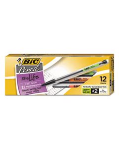 BICMP11 XTRA SMOOTH MECHANICAL PENCIL, 0.7 MM, HB (#2.5), BLACK LEAD, CLEAR BARREL, DOZEN