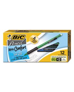 BICMPG11 XTRA-COMFORT MECHANICAL PENCIL, 0.7 MM, HB (#2.5), BLACK LEAD, ASSORTED BARREL COLORS, DOZEN