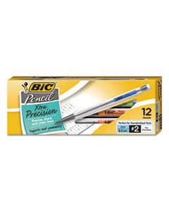 BICMPF11 XTRA-PRECISION MECHANICAL PENCIL, 0.5 MM, HB (#2.5), BLACK LEAD, CLEAR BARREL, DOZEN