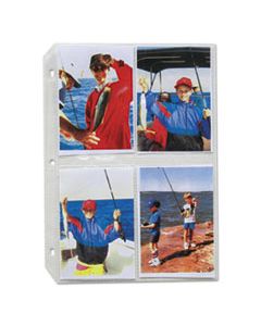 CLI52584 CLEAR PHOTO PAGES FOR 8, 3-1/2 X 5 PHOTOS, 3-HOLE PUNCHED, 11-1/4 X 8-1/8