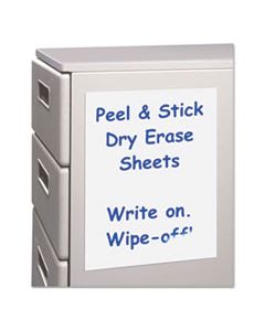 CLI57724 PEEL AND STICK DRY ERASE SHEETS, 17 X 24, WHITE, 15 SHEETS/BOX