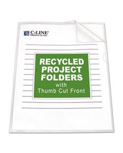 CLI62127 POLY PROJECT FOLDERS, LETTER SIZE, CLEAR, 25/BOX