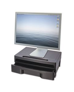 OIC22502 MONITOR STAND WITH DRAWER, 13 1/8 X 9 7/8 X 5, BLACK