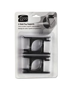 OIC22052 2200 SERIES DESK TRAY SUPPORTS, BLACK, 4/PACK