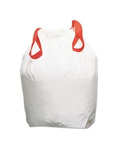 BWK1DK100 DRAWSTRING KITCHEN BAGS, 13 GAL, 0.8 MIL, WHITE, 100/CARTON