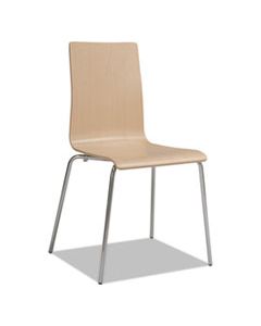 SAF4298BH BOSK STACK CHAIR, BEECH SEAT/BEECH BACK, CHROME BASE, 2/CARTON