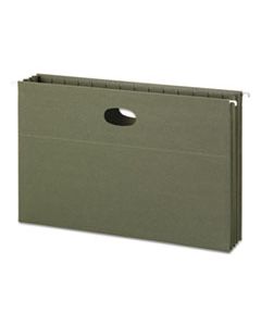 SMD64326 100% RECYCLED HANGING POCKETS WITH FULL-HEIGHT GUSSET, LEGAL SIZE, STANDARD GREEN, 10/BOX