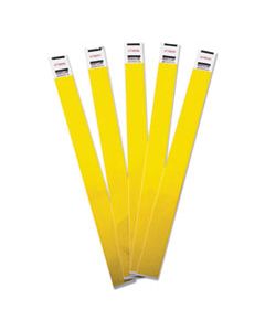 AVT75444 CROWD MANAGEMENT WRISTBANDS, SEQUENTIALLY NUMBERED, 10 X 3/4, YELLOW, 100/PACK