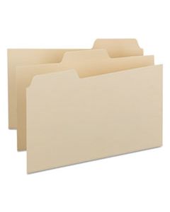 SMD57030 SELF-TAB CARD GUIDES, BLANK, 1/3 TAB, MANILA, 8 X 5, 100/BOX