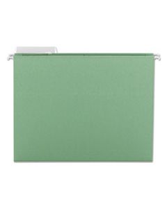 SMD64022 COLOR HANGING FOLDERS WITH 1/3 CUT TABS, LETTER SIZE, 1/3-CUT TAB, GREEN, 25/BOX