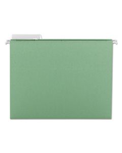 SMD64022 COLOR HANGING FOLDERS WITH 1/3 CUT TABS, LETTER SIZE, 1/3-CUT TAB, GREEN, 25/BOX