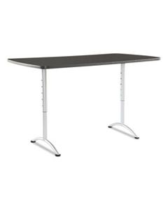 ICE69327 ARC SIT-TO-STAND TABLES, RECTANGULAR TOP, 36W X 72D X 30-42H, GRAPHITE/SILVER