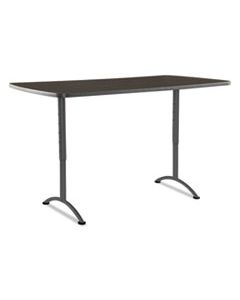 ICE69324 ARC SIT-TO-STAND TABLES, RECTANGULAR TOP, 36W X 72D X 30-42H, WALNUT/GRAY