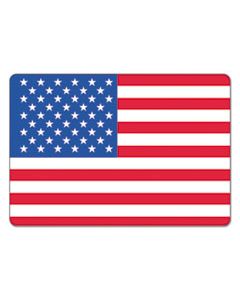 LMTUSA25V WAREHOUSE SELF-ADHESIVE LABELS, USA FLAG, 4.5 X 3, RED/WHITE/BLUE, 100/ROLL
