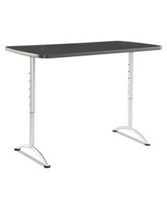 ICE69317 ARC SIT-TO-STAND TABLES, RECTANGULAR TOP, 60W X 30D X 30-42H, GRAPHITE/SILVER