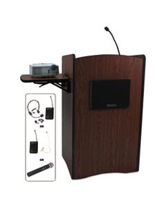 APLSW3230MH MULTIMEDIA SMART COMPUTER WIRELESS LECTERN, 25.5W X 20.25D X 43.5H, MAHOGANY