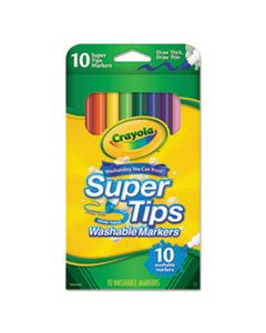 CYO588610 WASHABLE SUPER TIPS MARKERS, BROAD/FINE BULLET TIP, ASSORTED COLORS,