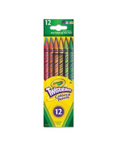 CYO687408 TWISTABLES COLORED PENCILS, 2 MM, 2B (#1), ASSORTED LEAD/BARREL COLORS, DOZEN