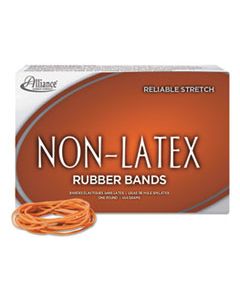 ALL37196 NON-LATEX RUBBER BANDS, SIZE 19, 0.04" GAUGE, ORANGE, 1 LB BOX, 1,440/BOX