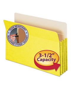 SMD74233 COLORED FILE POCKETS, 3.5" EXPANSION, LEGAL SIZE, YELLOW
