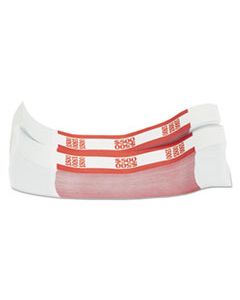 CTX400500 CURRENCY STRAPS, RED, $500 IN $5 BILLS, 1000 BANDS/PACK