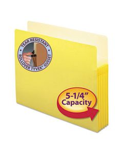SMD73243 COLORED FILE POCKETS, 5.25" EXPANSION, LETTER SIZE, YELLOW