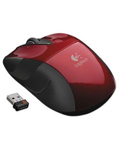 LOG910002697 M525 WIRELESS MOUSE, 2.4 GHZ FREQUENCY/33 FT WIRELESS RANGE, LEFT/RIGHT HAND USE, RED