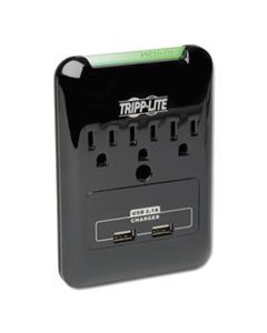 TRPSK30USB PROTECT IT! SURGE PROTECTOR, 3 OUTLETS/2 USB, DIRECT PLUG-IN, 540 J, BLACK