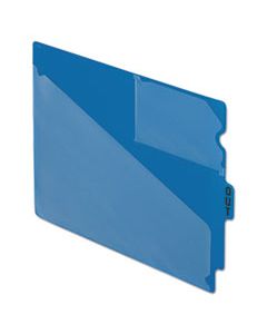 PFX13542 END TAB POLY OUT GUIDES, CENTER "OUT" TAB, LETTER, BLUE, 50/BOX