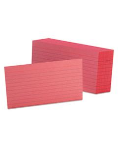 OXF7321CHE RULED INDEX CARDS, 3 X 5, CHERRY, 100/PACK