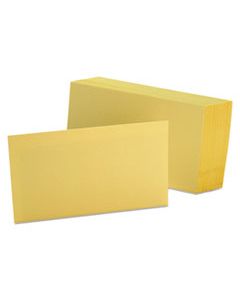 OXF7320CAN UNRULED INDEX CARDS, 3 X 5, CANARY, 100/PACK