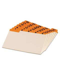 OXF04634 LAMINATED TAB INDEX CARD GUIDES, DAILY, 1/5 TAB, MANILA, 4 X 6, 31/SET